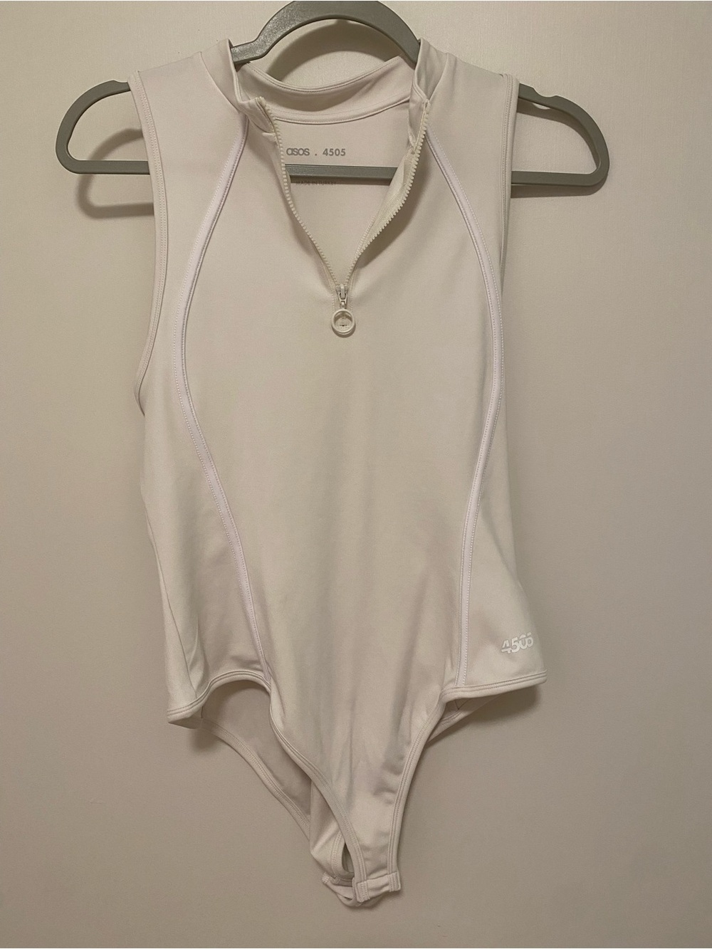 ASOS 4505 Layering Jersey Funnel Neck Bodysuit Size 12